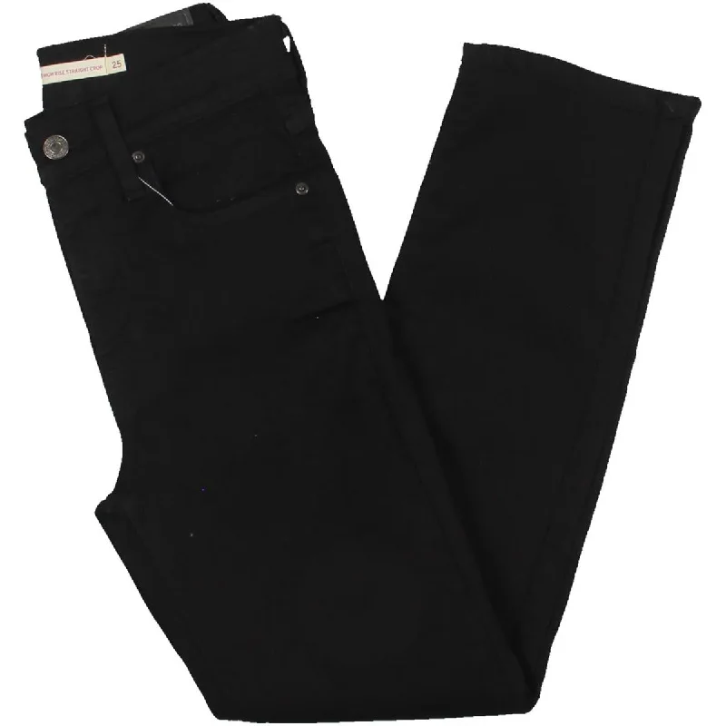 Wandering freely a Womens High-Rise Straight Leg Cropped Jeans