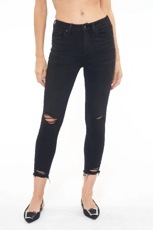 Advanced Customization Audrey Mid Rise Skinny Crop Jeans In Carbon