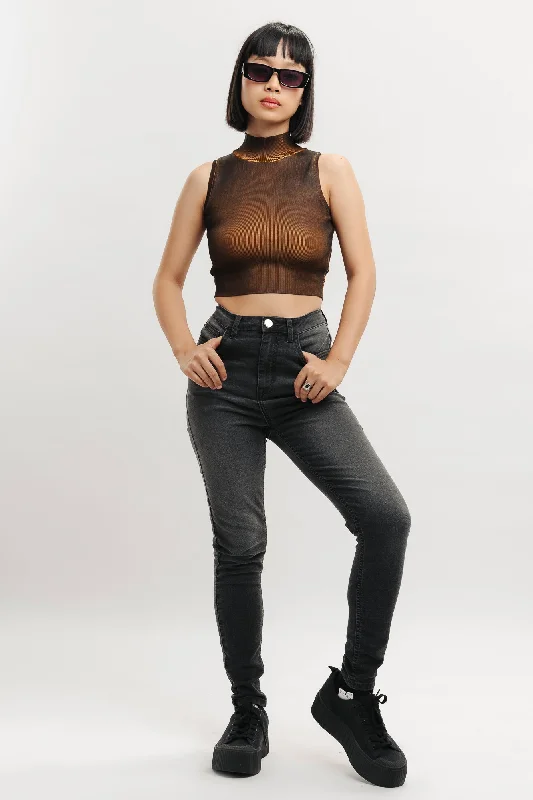 Slim Fit Black Charcoal Skinny Jeans