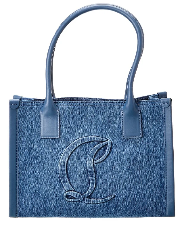 Light Dressing Christian Louboutin By My Side Small Denim & Leather Tote