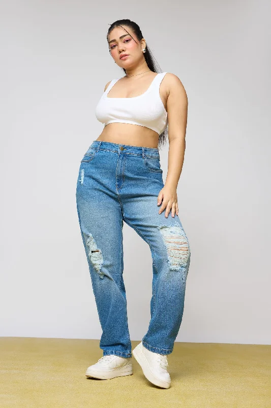 Fashion Must-have Classic Charm Curve Mom Fit Jeans