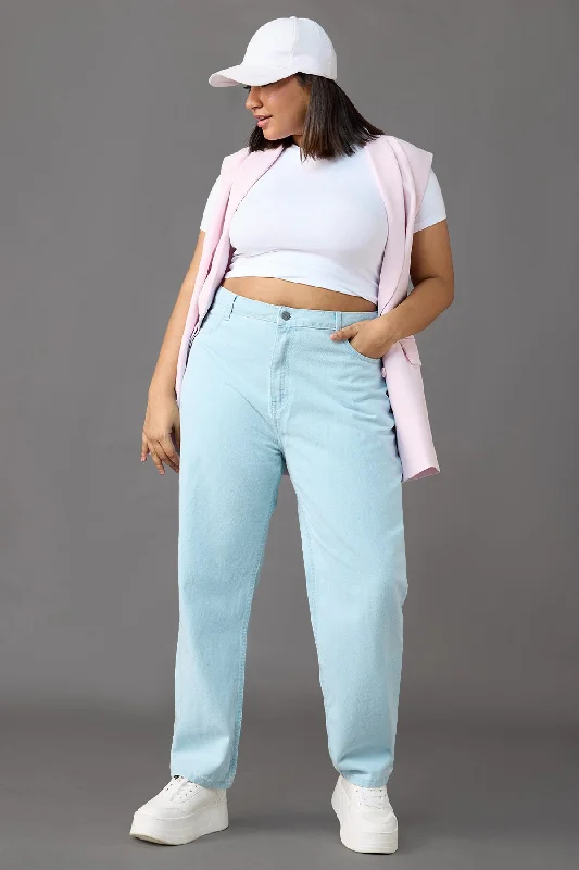 Sports And Leisure Cloud Nine Comfort High Waist Mom Jeans Curve