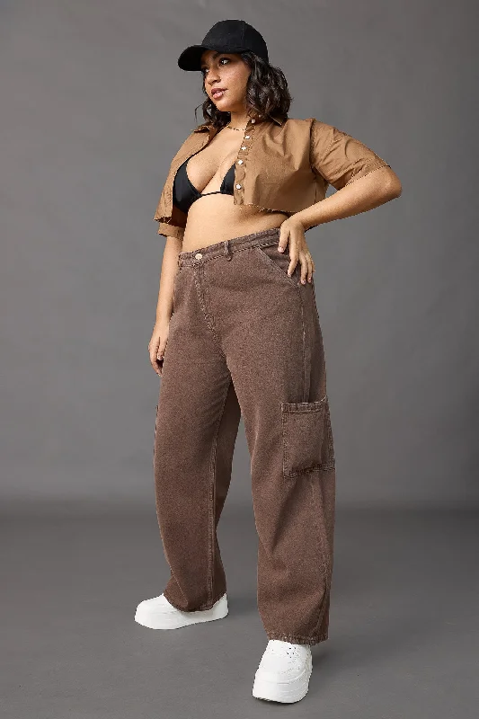 Exquisite Tailoring Curve Rich Timber Tones Straight Jeans