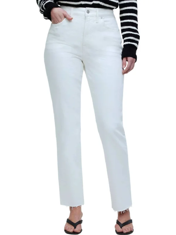 Sports And Leisure Curvy Perfect Vintage Jeans In Tile White
