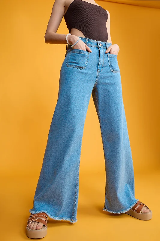 Warm Atmosphere Marine Fit Light Blue Denims