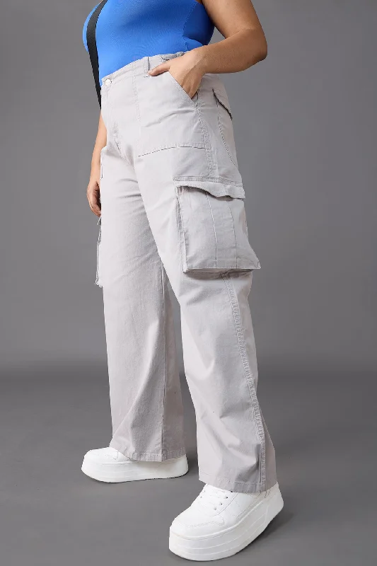 High-quality Fabrics Steel Ridge Curve Cargo Jeans