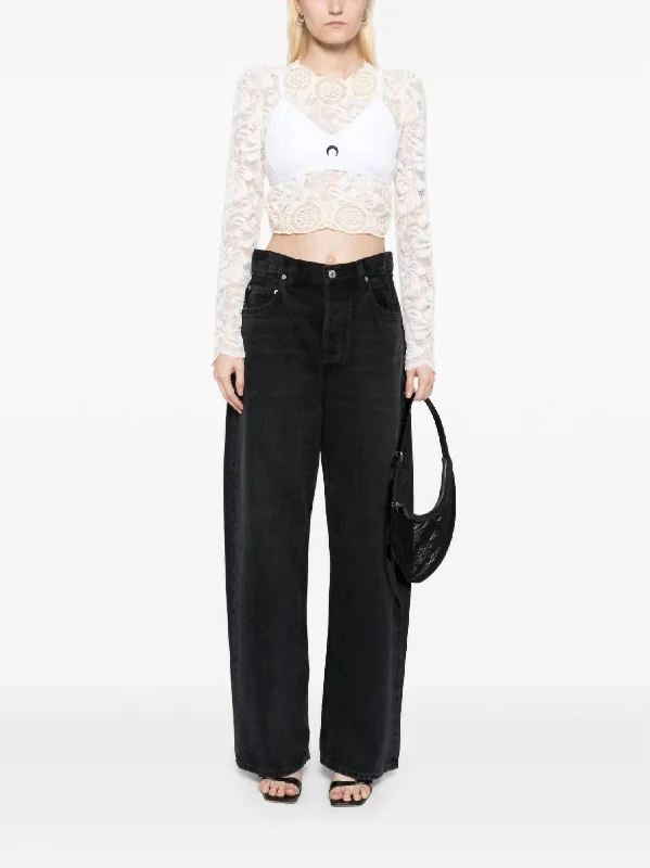 Casual And Comfortable Gwendoline Scrunch Jean In Anthrocite