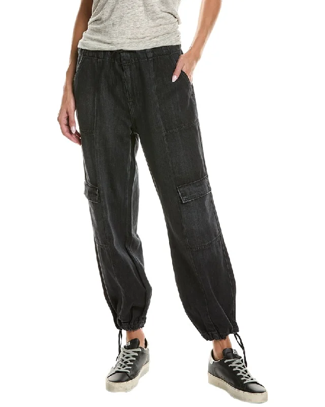 Casual Ease HUDSON Jeans Black Drawstring Parachute Jean