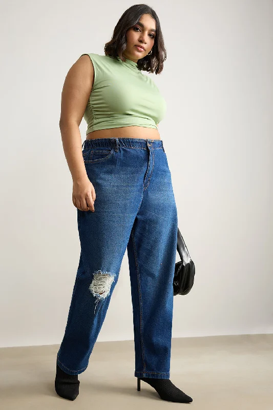 Sports And Leisure Denim Daze Elasticated Mom Jeans