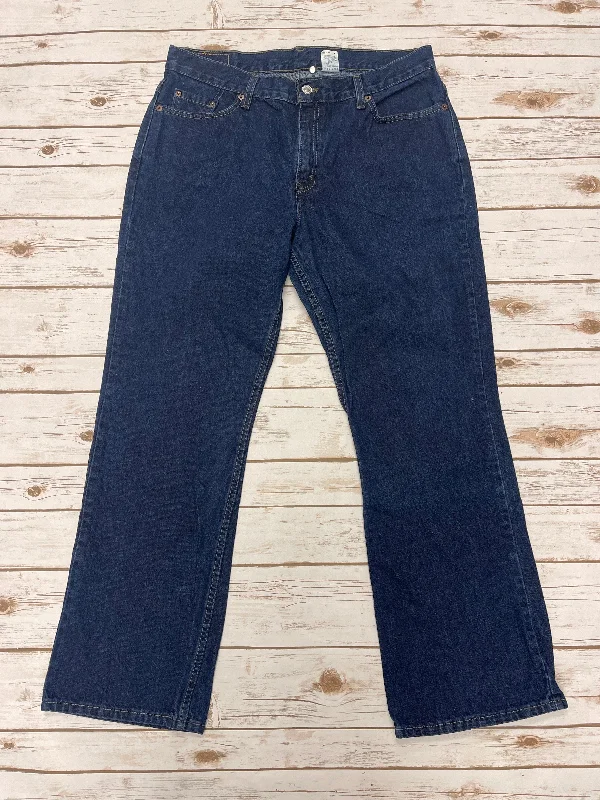Cozy Footwear Jeans Boot Cut By Levis In Blue Denim, Size: 16