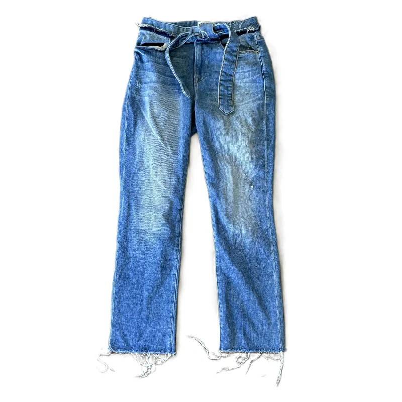 Versatile Comfort Wear Jeans Cropped By Frame In Blue Denim, Size: 00