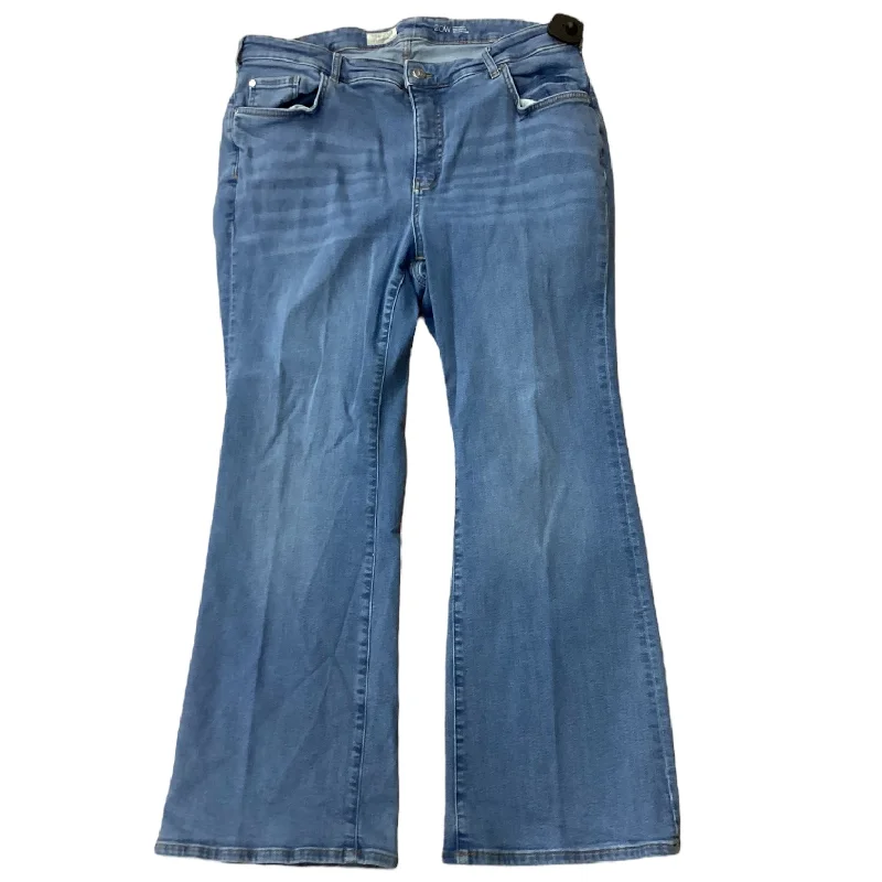 Party Wear Jeans Designer By Pilcro In Blue Denim, Size: 20