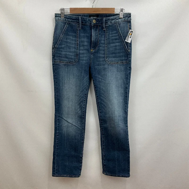 Street Fashion Jeans Flared By Driftwood In Blue Denim, Size: 4
