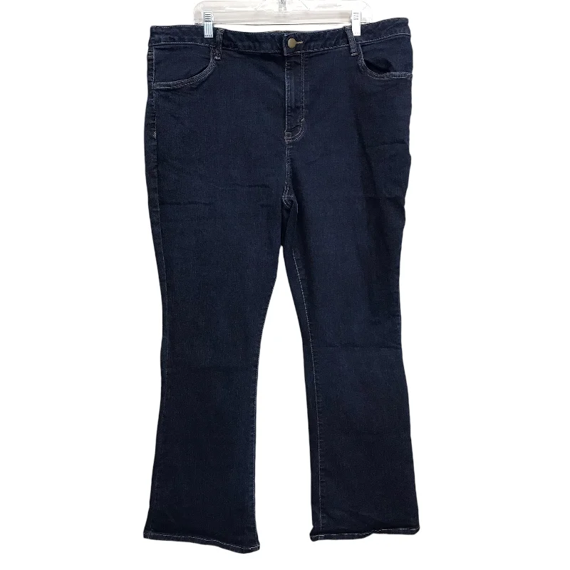 Elegant Tailoring Jeans Flared By Sonoma In Blue Denim, Size:20