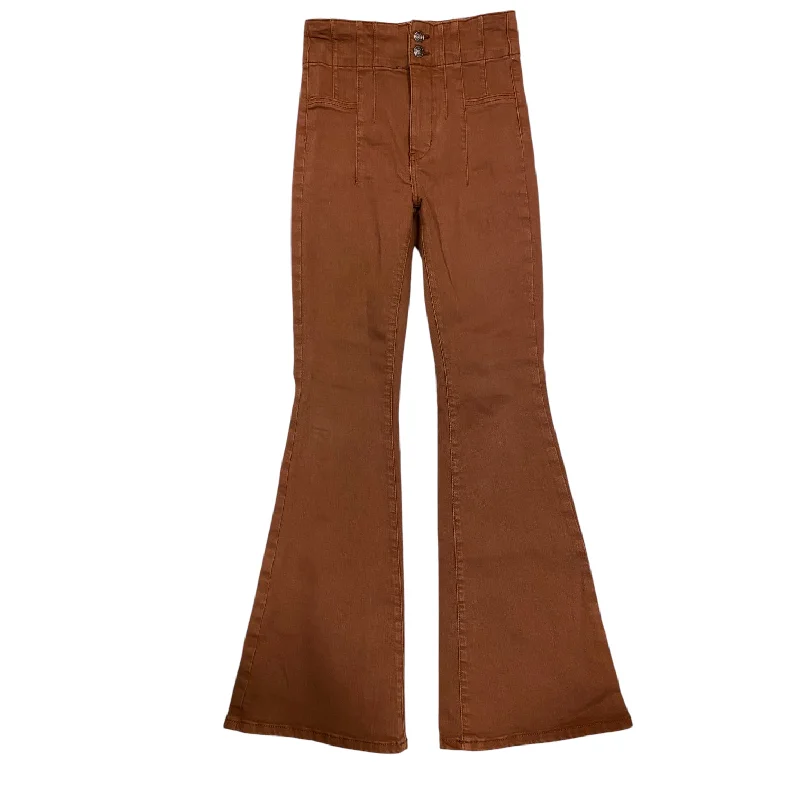 Sexy Fun Jeans Flared By We The Free In Orange, Size: 4