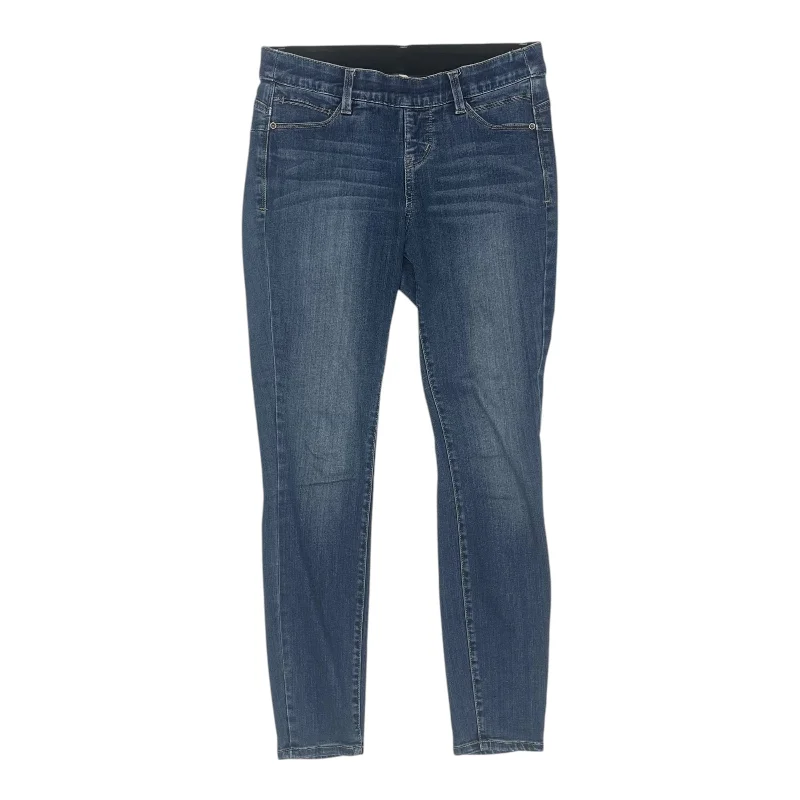 Floral Prints Jeans Jeggings By Jag In Blue Denim, Size:4