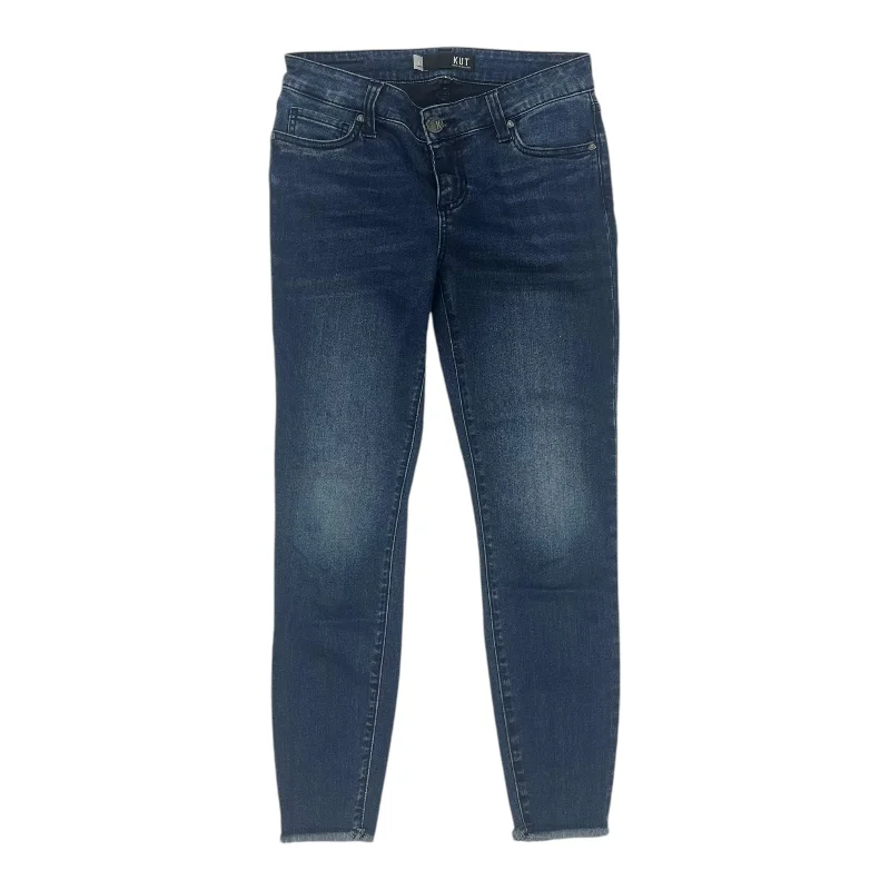 Sports Fashion Jeans Skinny By Kut In Blue Denim, Size:4