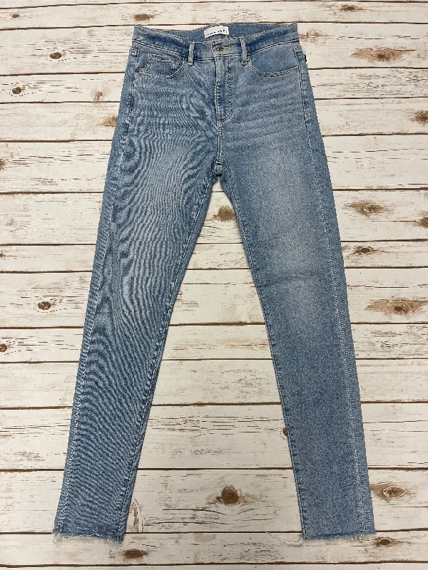Sporty Elegance Jeans Skinny By Loft In Blue Denim, Size: 4