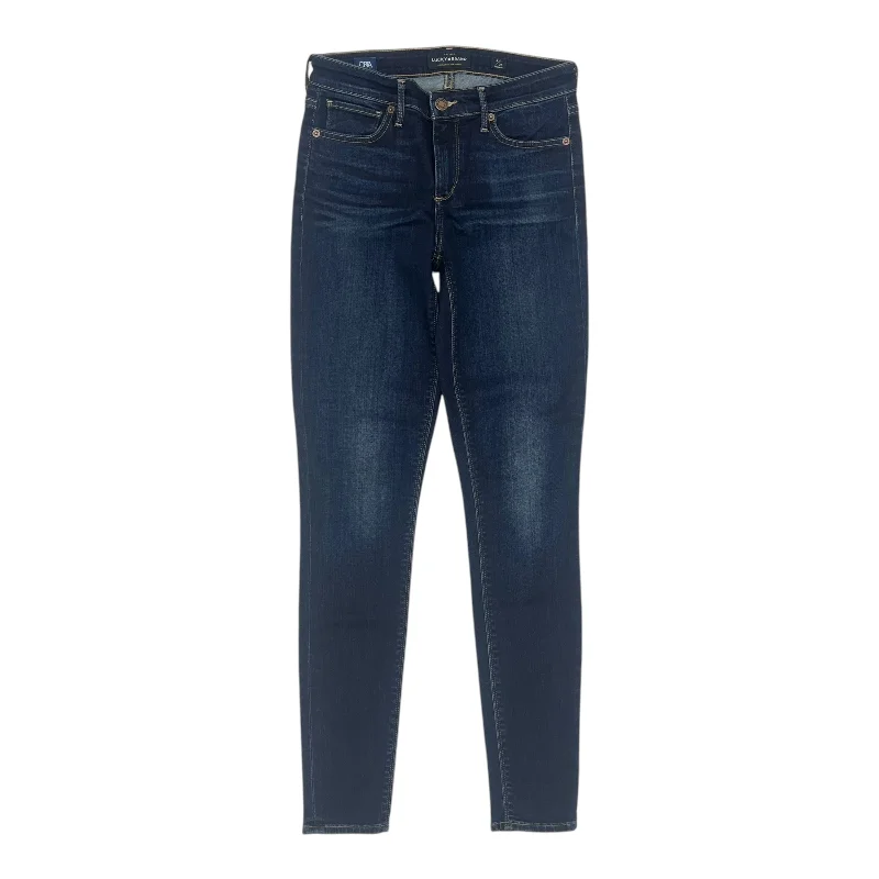 Multifunctional Style Jeans Skinny By Lucky Brand In Blue Denim, Size:4