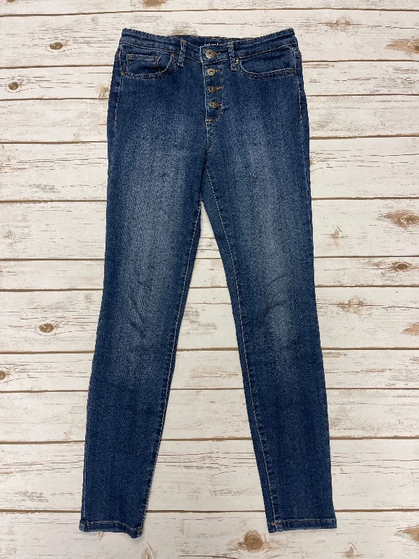 Lace Design Jeans Skinny By Maison Jules In Blue Denim, Size: 4