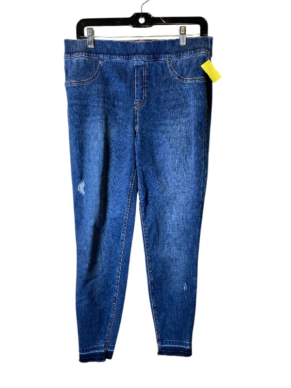Relaxed Fashion Jeans Skinny By Spanx In Blue, Size: 12