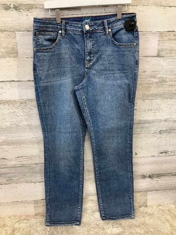 Soft Comfort Wear Jeans Straight By Jag In Blue Denim, Size: 14