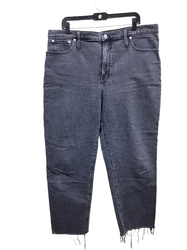 Cozy Apparel Jeans Straight By Madewell In Black Denim, Size: 16