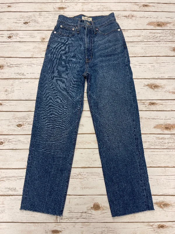 Elegant Style Jeans Straight By Madewell In Blue Denim, Size: 0