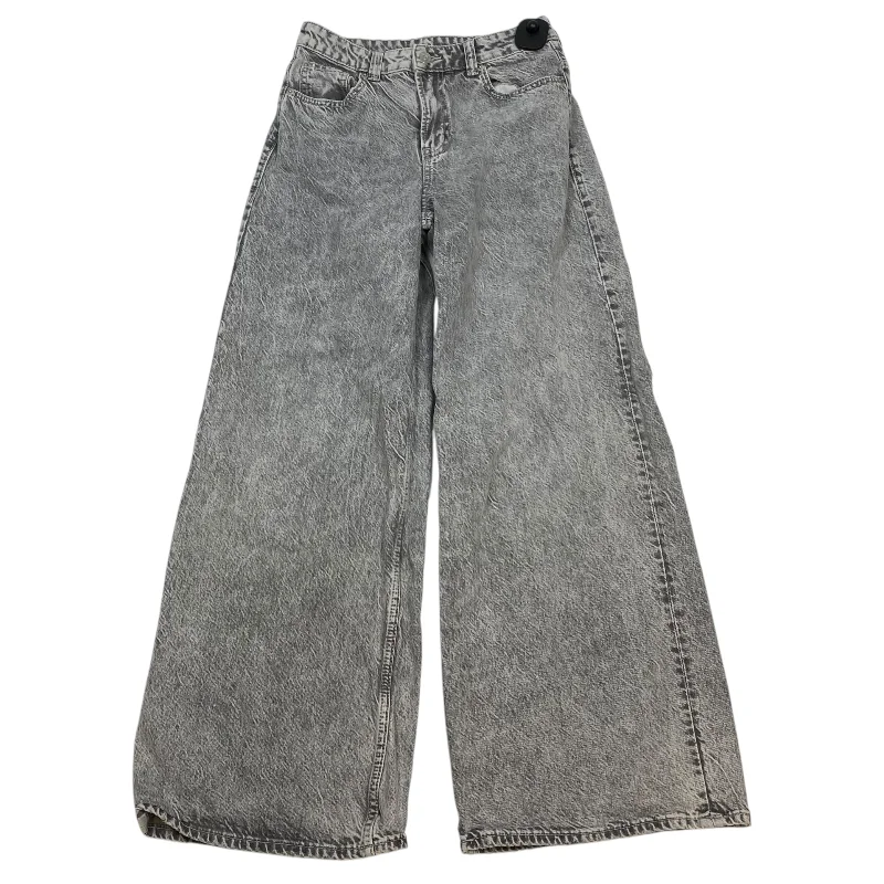 Effortless Dressing Jeans Wide Leg By Divided In Grey Denim, Size: 2
