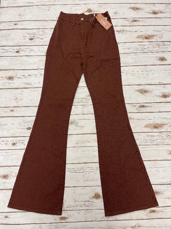 Effortless Comfort Jeans Wide Leg By Shein In Brown, Size: 10