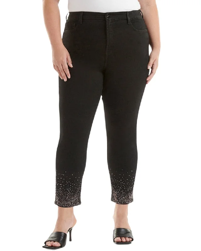 Cozy Lounge Wear Jen7 Plus Black High-Rise Ankle Skinny Jean