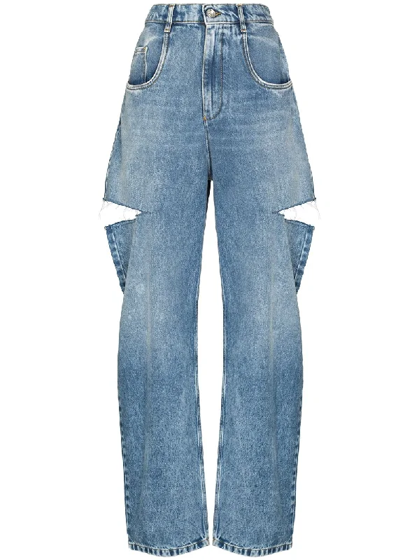Stylish Fit Maison Margiela Women's Jeans Clear blue