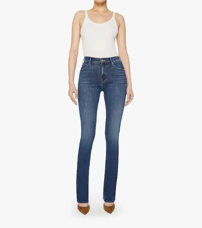 High Street Style Mid Rise Flare Runway Jeans In Howdy