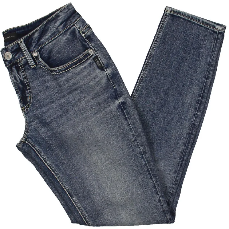 Noble And Elegant Womens Denim Girlfriend Slim Jeans