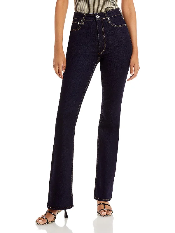 Light And Breathable Womens High Rise Denim Flared Jeans