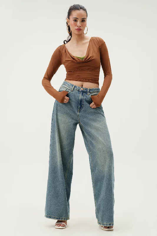 Artistic Temperament Mellow Indigo Super Wide Flare Jeans