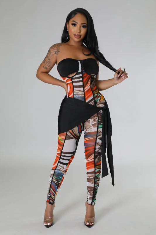 Exquisite Design 2pc Nesha Jumpsuit Set