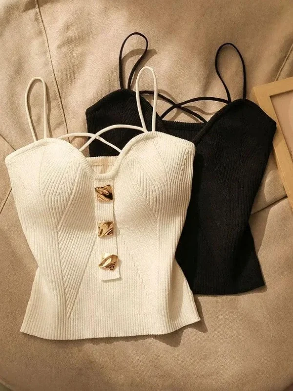 Simple And Comfortable Danish Knit Summer Top