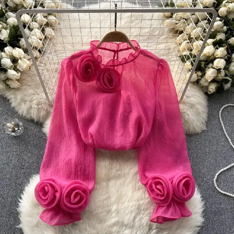 Cozy Shirts Freya Premium Rosette Blouse