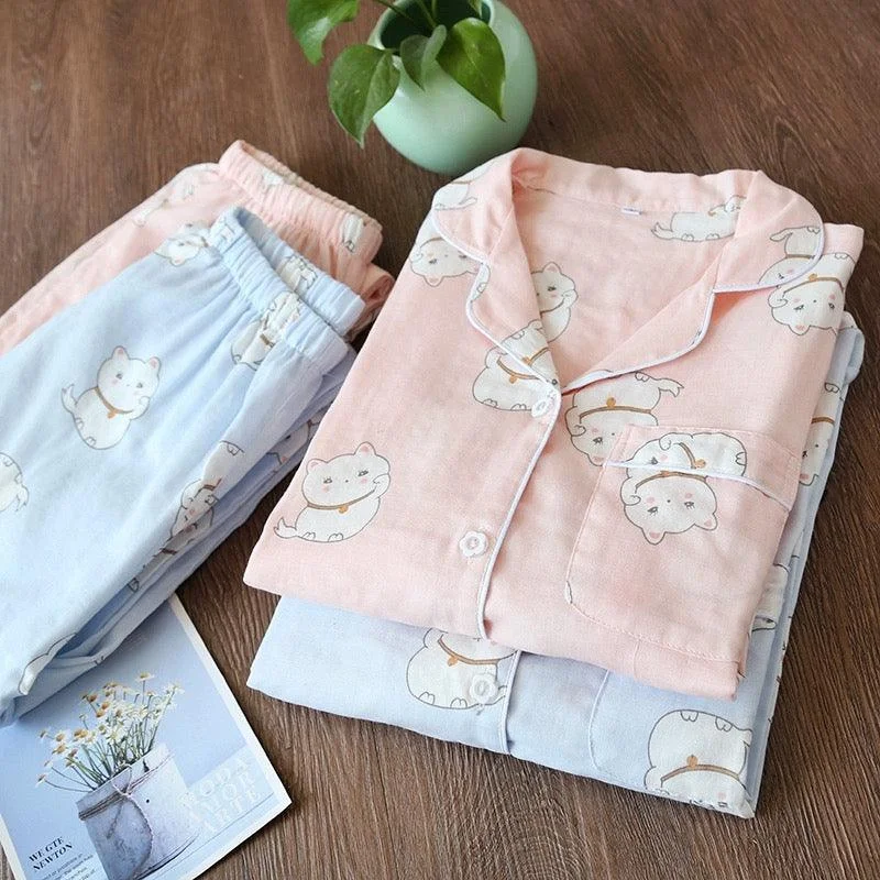 British Style Hansel Cute Cotton Nightsuits