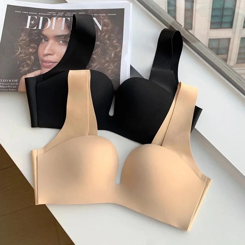 Embroidered Letters Kanette Seamless Pushup Bralettes