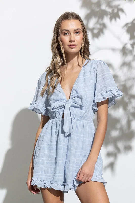 Lounge Chic Larisa Tie Front Romper