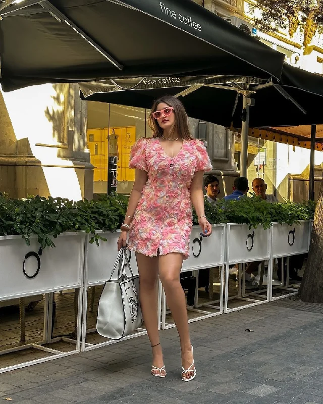 Cute Style Laurel 3D Floral Dress