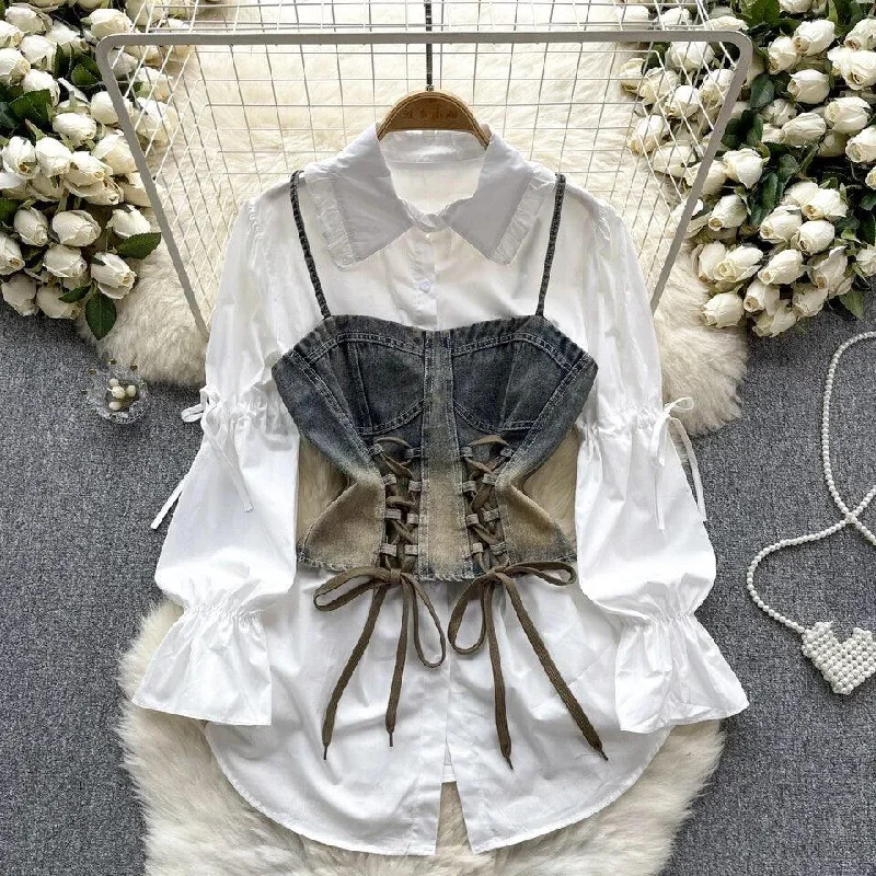 Tropical Style Lea Luxury Corset Top with Shirt