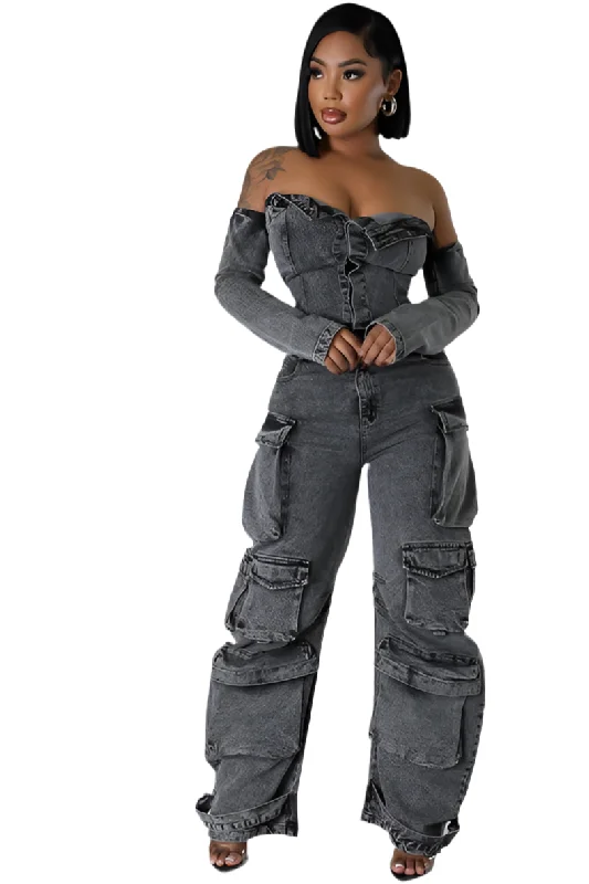 Elegant Design Leah Cargo Jumpsuit