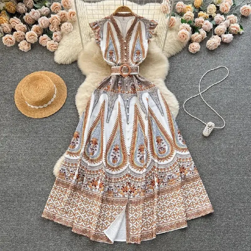 Design Must-have Lizba Vintage Statement Maxi Dress