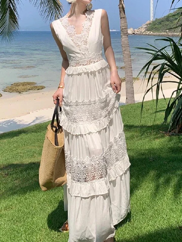 Warm Layers Raina Maxi Dress in White