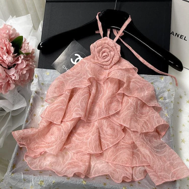 Classic Series Reya Ruffled Rosette Blouse