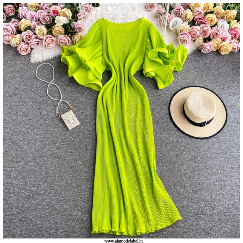 Cute Style Rhonda Pleated Dress