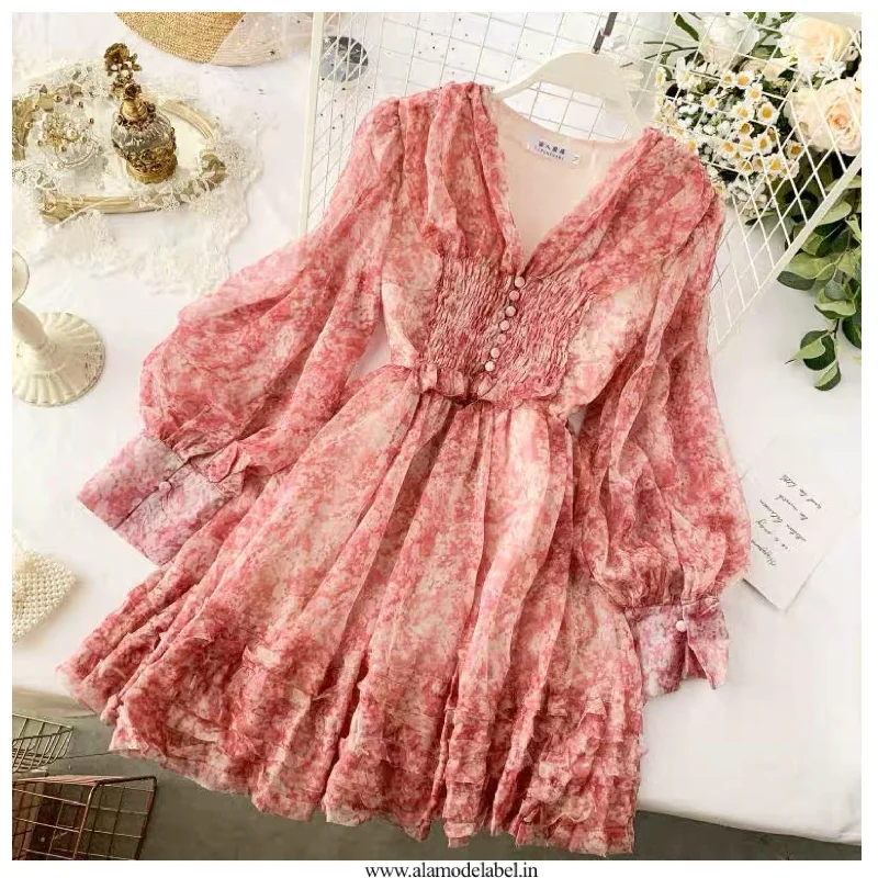 Soft Feel Tennah Floral Dress